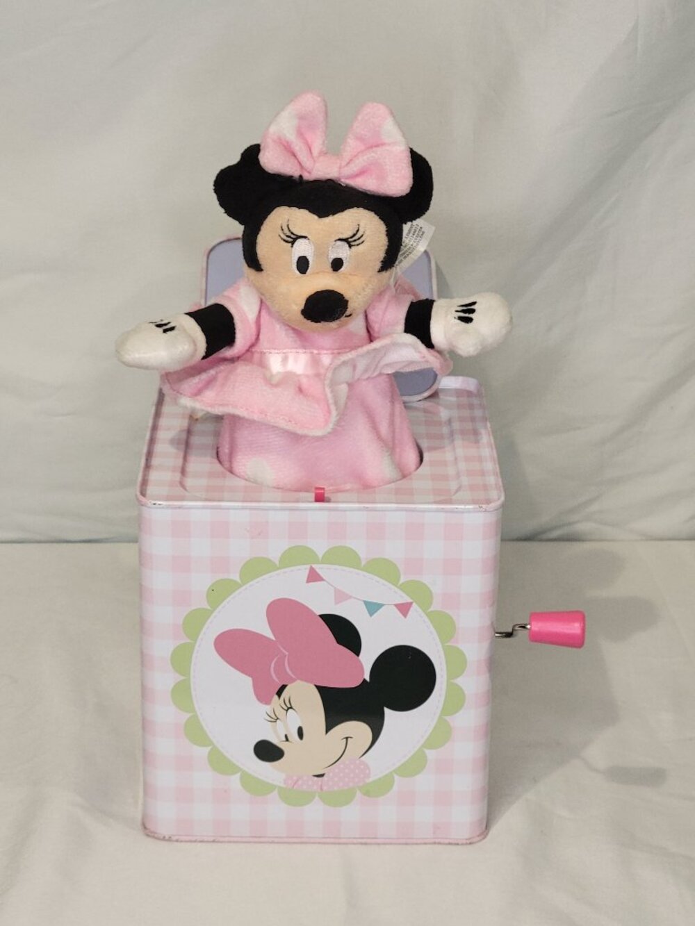 2014 Disney Baby Minnie Mouse Jack-in-The-Box Music “You Are My Sunshine” WORKS
